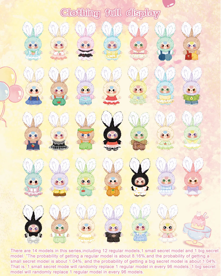 [pre order] Baby Three Rabbit Macaron Cute Mini Bunny Plush Blind Box