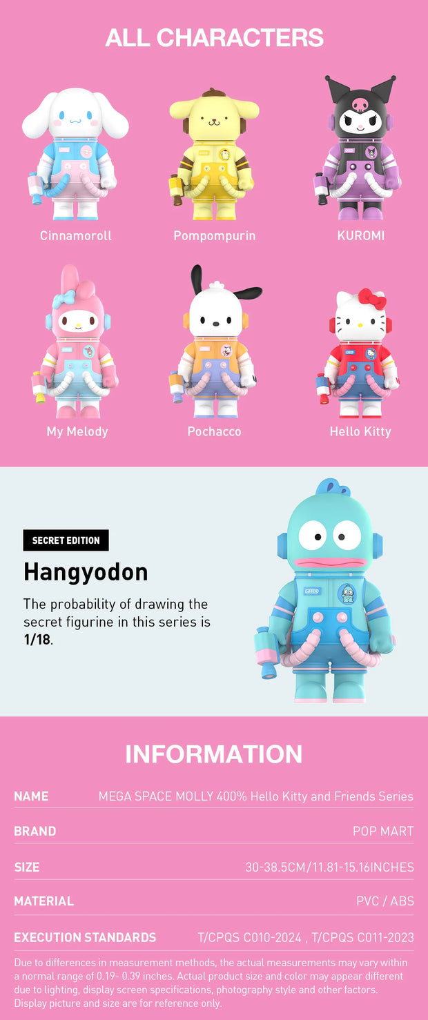 MEGA SPACE MOLLY 400% Hello Kitty and Friends Series [pre order]