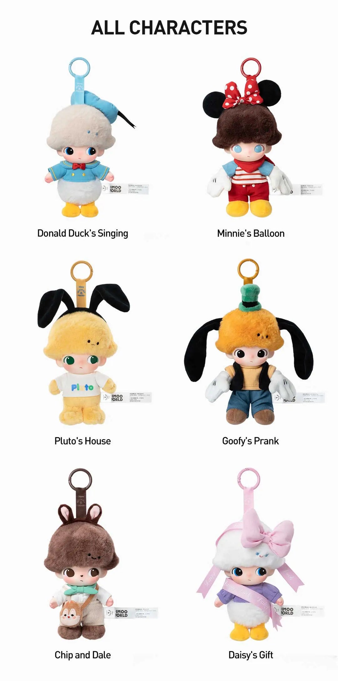 DIMOO WORLD × DISNEY Series-Vinyl Plush Keychain Blind Box Pre