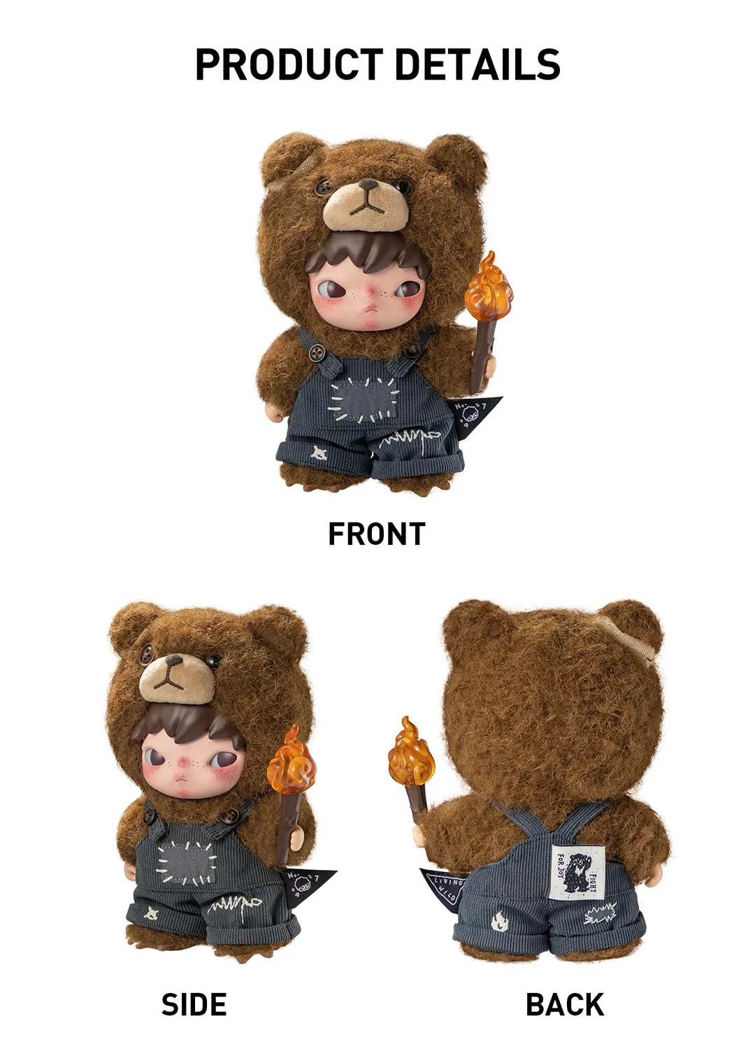 Hirono Living Wild Fight for Joy ぬいぐるみ Pop Mart Hirono Living Wild-Fight for Joy Plush Doll - US