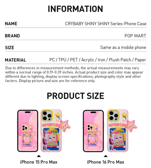 [pre order] CRYBABY SHINY SHINY Series-Phone Case