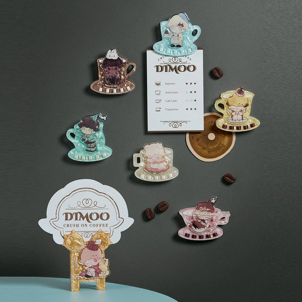 [pre order] DIMOO Crush on Coffee Series-Acrylic Fridge Magnet Clip Blind Box