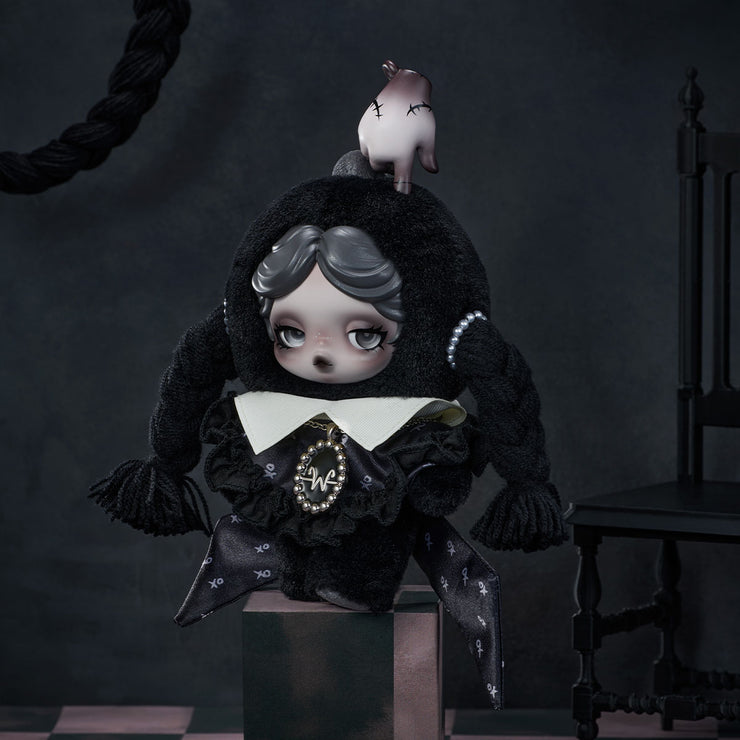 [pre order] SKULLPANDA × Wednesday Plush（Classic Dress Version）