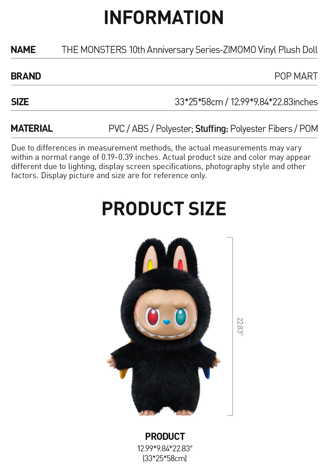 the monsters - best of luck vinyl plush doll pre order] labubu THE MONSTERS