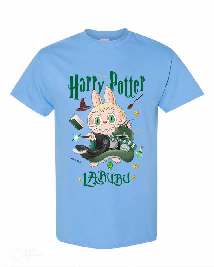 [Adult size] Harry Potter Labubu T-Shirt – Kawaii Wizard Graphic Tee, 100% Cotton