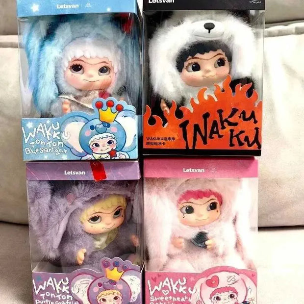 [pre order] Wakuku Sweetheart Rabbit Ton Ton Purple Graffiti Blue Starlight Leopard panda Series plush doll