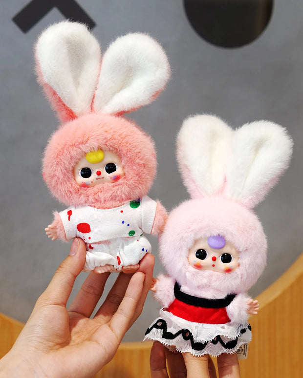 [pre order] Baby Three Rabbit Macaron Cute Mini Bunny Plush Blind Box