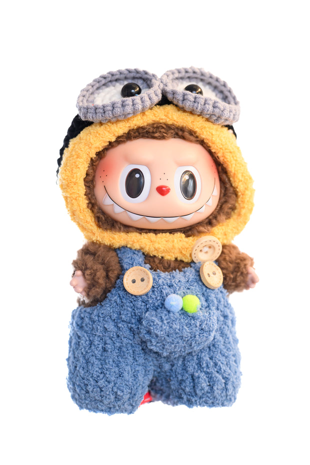 Handmade Labubu Outfit – Minion Edition [pre order]