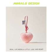 Fur heart pendant bag charm [pre order]