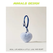 Fur heart pendant bag charm [pre order]