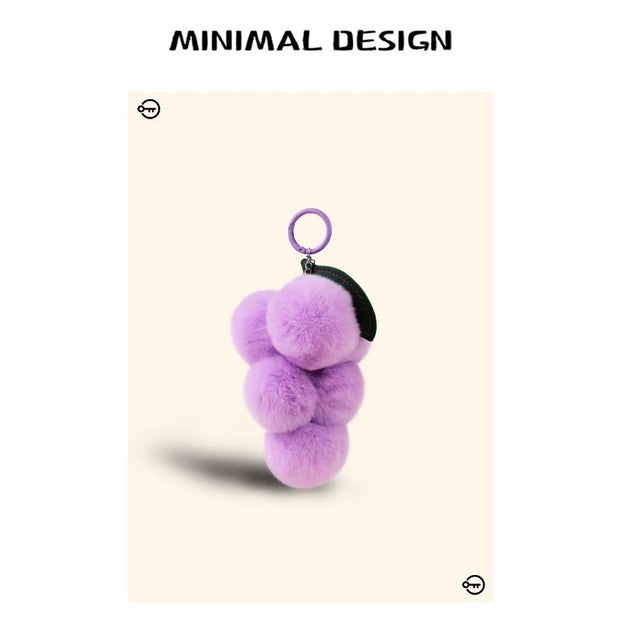 fur grape bag charm [pre order]
