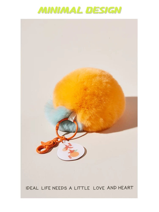 fur orange bag charm [pre order]