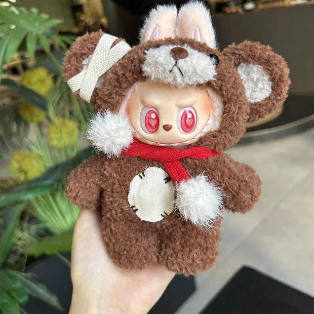 [pre order] Handmade Labubu Outfit- Cute brown bear Edition