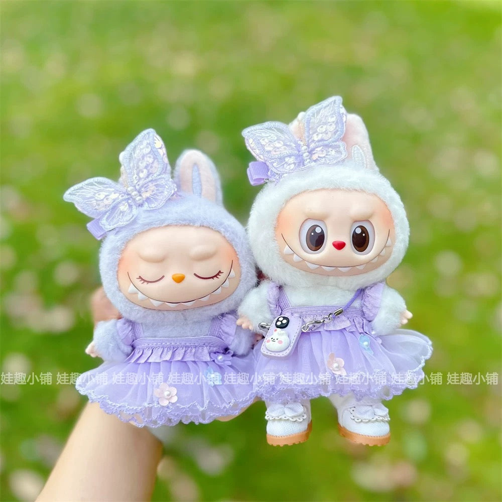 Labubu outfit- Purple Butterfly dress Little Mysteries Labubu outfit- Purple Butterfly dress Little Mysteries