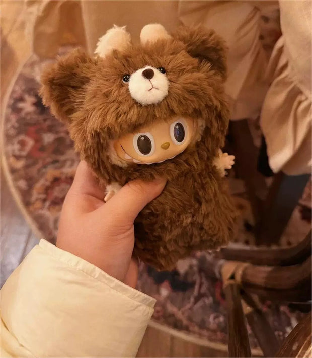 [pre order] Handmade Labubu Outfit- fuzzy bear edition