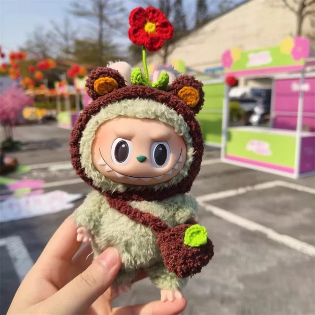[pre order] Handmade Labubu Outfit- Little red flower