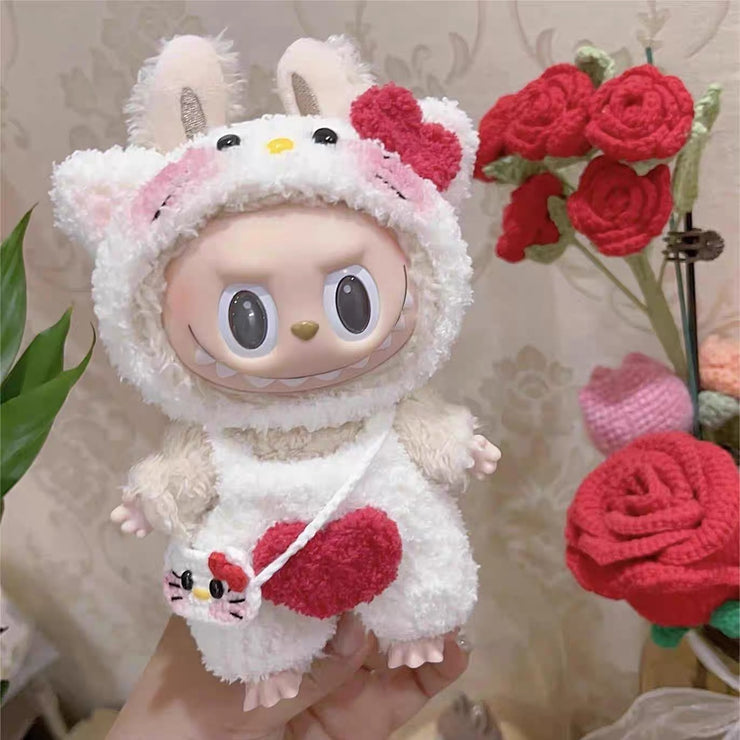 [pre order] Handmade Labubu Outfit- Hello kitty
