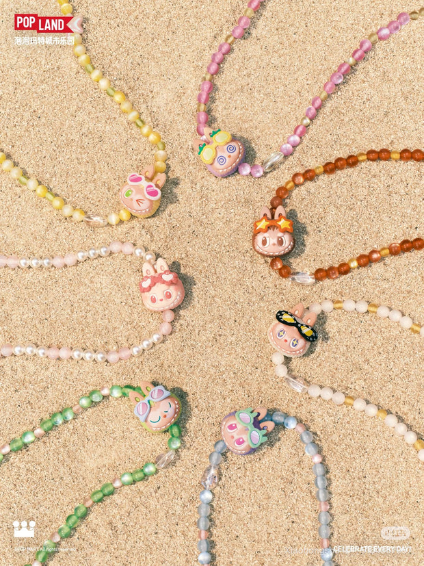 [pre order] labubu Popland exclusive jump into summer long necklace lanyard blind box