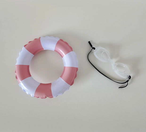 [pre order] labubu outfit- Mini Figure Swim Set – Goggles + Float Ring