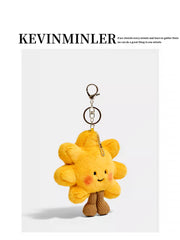 [pre order] cute  SUNFLOWER KEYCHAIN PLUSH DOLL HANGER