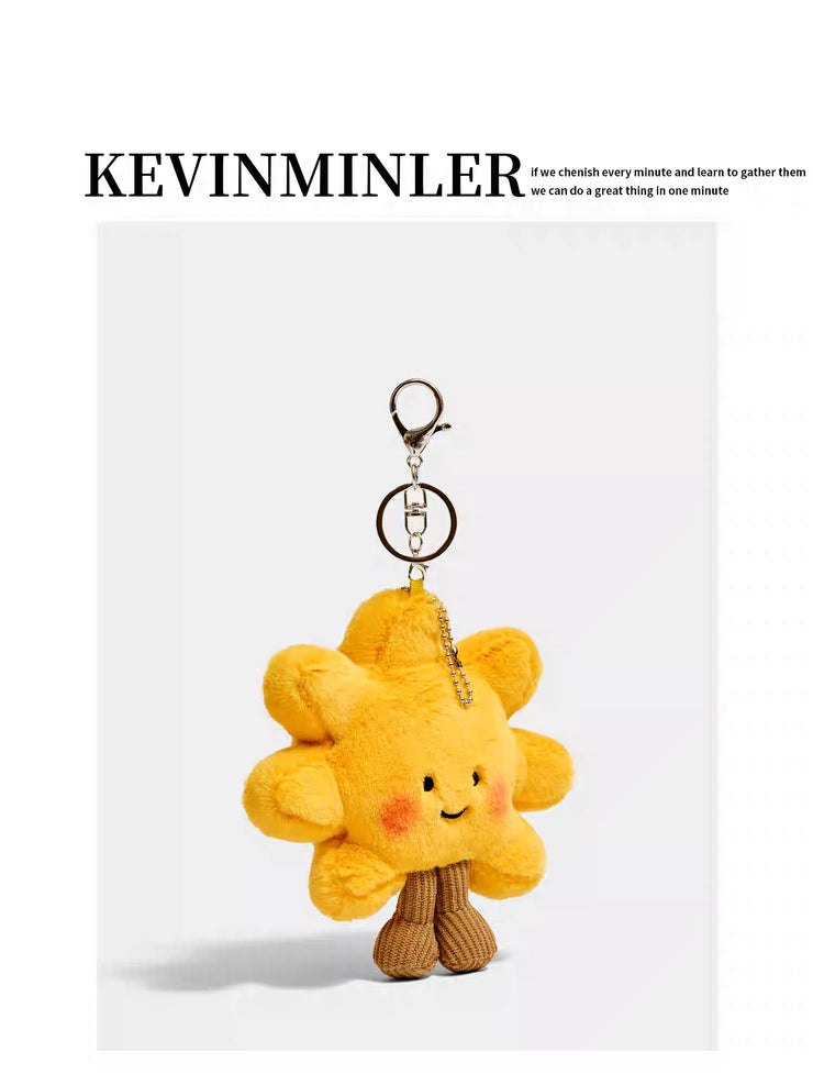 [pre order] cute  SUNFLOWER KEYCHAIN PLUSH DOLL HANGER