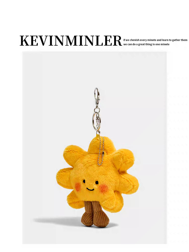 [pre order] cute  SUNFLOWER KEYCHAIN PLUSH DOLL HANGER