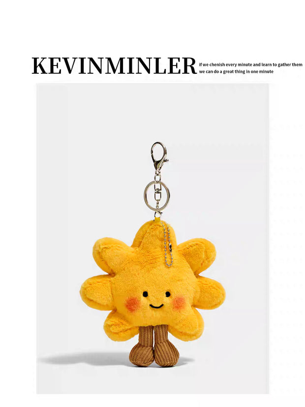[pre order] cute  SUNFLOWER KEYCHAIN PLUSH DOLL HANGER
