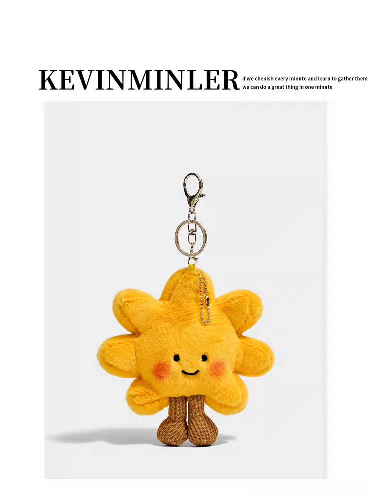 [pre order] cute  SUNFLOWER KEYCHAIN PLUSH DOLL HANGER