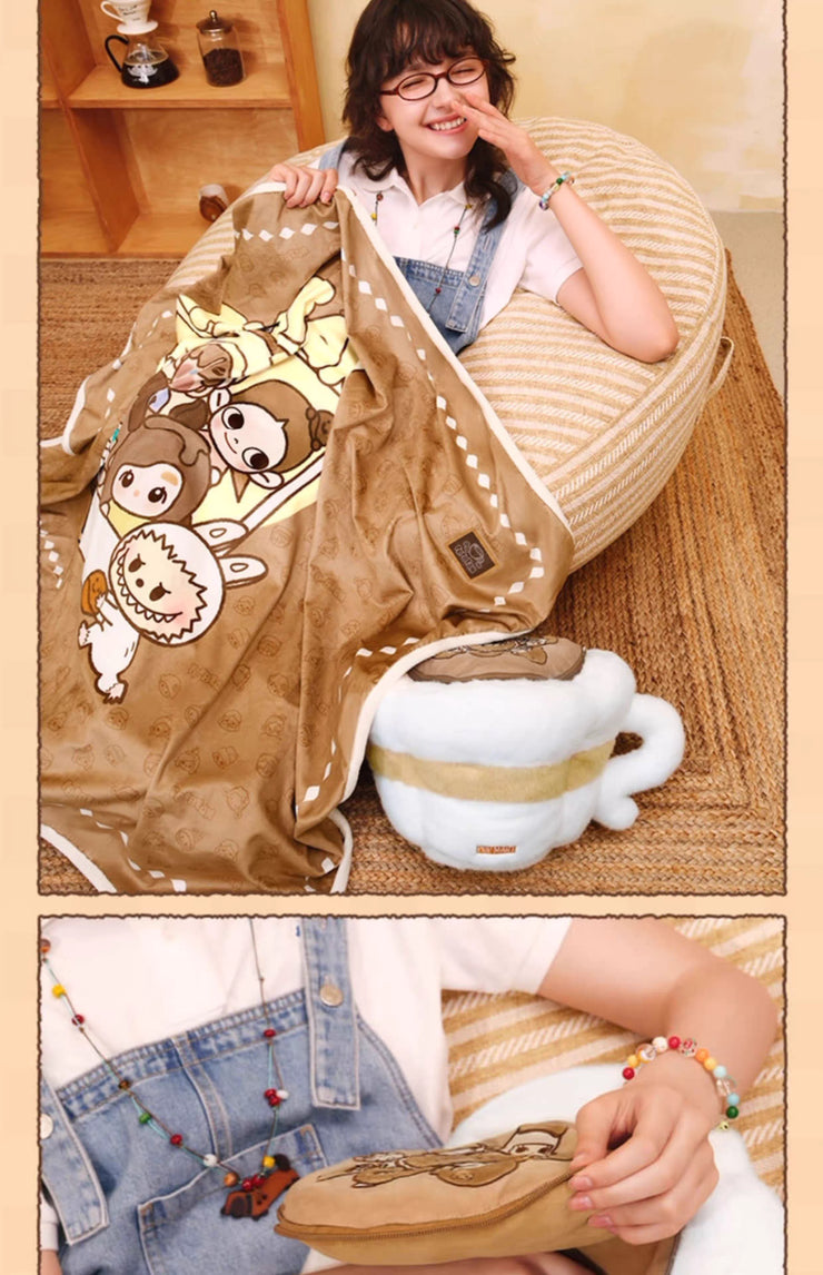 [pre order] POP BEAN Coffee Factory Series blanket pillow set