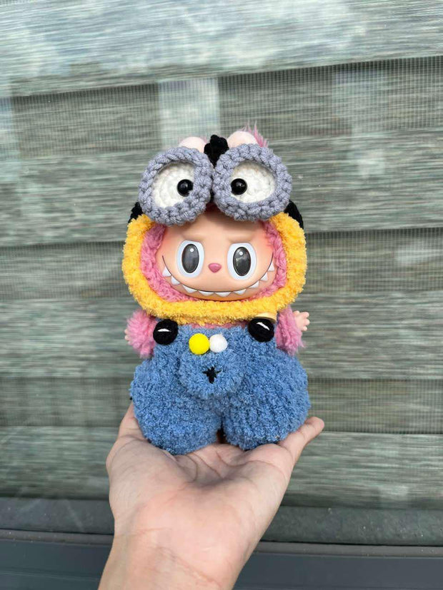 Handmade Labubu Outfit – Minion Edition [pre order]